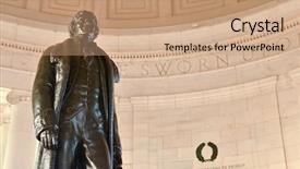  Presentation with memorial - Cool new PPT layouts with washington dc jefferson memorial backdrop and a coral colored foreground
