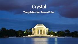  Presentation with capitol washington dc - Slides featuring washington dc jefferson memorial background and a ocean colored foreground