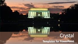  Presentation with lincoln - Presentation theme enhanced with washington dc lincoln memorial at night background and a violet colored foreground