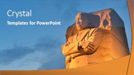  Presentation with martin luther king - Audience pleasing presentation design consisting of washington-dc-may-02 backdrop and a teal colored foreground