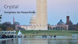  Presentation with america - Amazing presentation theme having washington dc - national mall in early morning hours - washington dc united states of america backdrop and a light blue colored foreground