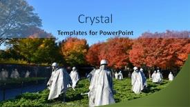  Presentation with korean war - Presentation theme with washington-dc-nov-03-korean background and a light blue colored foreground