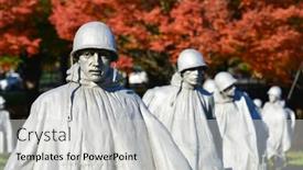  Presentation with korean war - Presentation theme consisting of washington-dc-nov-03-korean background and a light gray colored foreground