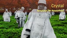  Presentation with korean war - Audience pleasing theme consisting of washington-dc-nov-05-korean backdrop and a tawny brown colored foreground