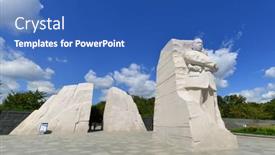  Presentation with martin luther king - Presentation design with washington-dc-october-01-2013 background and a ocean colored foreground