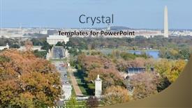  Presentation with lincoln - Presentation theme with washington dc skyline with washington monument lincoln memorial and potomac river in autumn foliage background and a light blue colored foreground