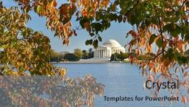  Presentation with thomas jefferson - PPT theme enhanced with washington dc thomas jefferson memorial background and a  colored foreground