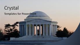  Presentation with thomas jefferson - Amazing PPT theme having washington dc thomas jefferson memorial backdrop and a light gray colored foreground