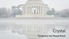  Presentation with united states - Amazing PPT theme having washington dc united states - jefferson backdrop and a light gray colored foreground