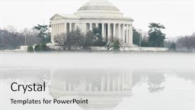  Presentation with memorial day - PPT theme consisting of washington dc united states - jefferson background and a light gray colored foreground