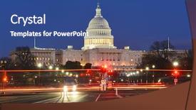  Presentation with capitol - Beautiful presentation theme featuring washington dc united states capitol backdrop and a ocean colored foreground