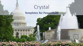  Presentation with united states capitol building - PPT layouts having washington dc - united states capitol building background and a sky blue colored foreground