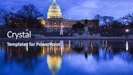  Presentation with capitol - Beautiful presentation featuring washington dc us capitol building backdrop and a navy blue colored foreground