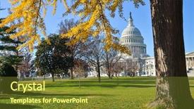  Presentation with capitol - Audience pleasing theme consisting of branches government - washington dc us capitol building backdrop and a tawny brown colored foreground