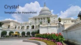 Presentation with united states capitol building - Presentation consisting of washington dc us capitol building background and a light blue colored foreground