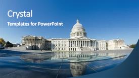  Presentation with mirror reflection - Colorful PPT layouts enhanced with washington dc us capitol building backdrop and a teal colored foreground