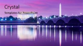  Presentation with skyline - PPT layouts featuring washington dc usa skyline background and a lilac colored foreground