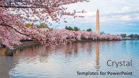  Presentation with usa - Theme having washington-dc-usa background and a light blue colored foreground