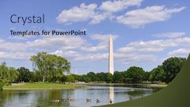  Presentation with constitution - Theme enhanced with washington-dc-washington-monument background and a light blue colored foreground