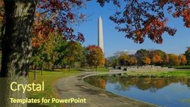  Presentation with constitution - Cool new slides with washington dc - washington monument as seen from constitution gardens in autumn backdrop and a tawny brown colored foreground