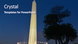  Presentation with united states - Colorful presentation theme enhanced with phallus - washington monument at night washington backdrop and a navy blue colored foreground