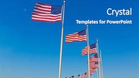  Presentation with usa - Presentation theme having washington monument flags in district of columbia dc usa background and a teal colored foreground