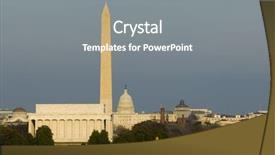  Presentation with lincoln - Audience pleasing presentation theme consisting of washington monument mall lincoln capitol backdrop and a gray colored foreground