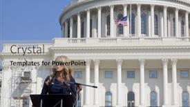  Presentation with journalist - PPT theme featuring washington-sept-11-journalist-scottie background and a light gray colored foreground