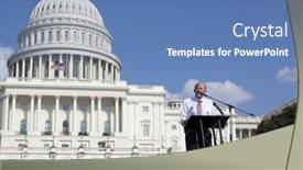  Presentation with rally - Beautiful PPT theme featuring washington-sept-11-rep-louie backdrop and a teal colored foreground