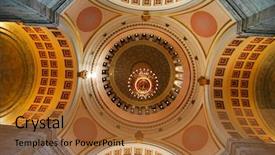  Presentation with capitol - PPT theme consisting of washington state capitol building rotunda background and a red colored foreground