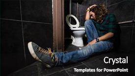  Presentation with sleeping - Slides with washrooms - unconscious man sleeping background and a  colored foreground