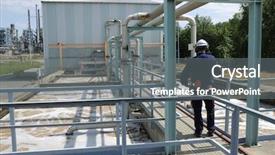  Presentation with refinery - Presentation enhanced with wast disposals being purified background and a  colored foreground