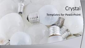  Presentation with light bulbs - Beautiful presentation featuring wastage - illumination equipment as light bulbs backdrop and a light gray colored foreground