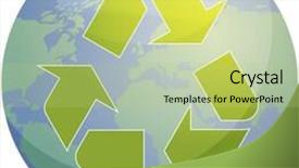  Presentation with veterinary medical symbol illustration caduceus - Beautiful theme featuring wastage - recycling eco symbol illustration backdrop and a mint green colored foreground