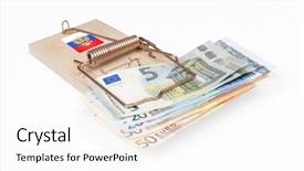  Presentation with russian - Presentation design featuring wastage - russian mouse trap with euro background and a  colored foreground