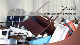  Presentation with contents marketing - Amazing presentation having waste disposal - contents of rubbish skip backdrop and a  colored foreground