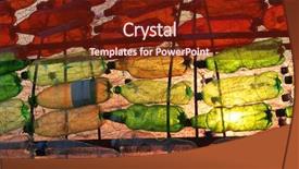  Presentation with pet - Presentation design with waste disposal - pet bottles - abstract background background and a tawny brown colored foreground