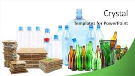  Presentation with recycling - Presentation theme featuring waste disposal - recycling concept isolated on white background and a  colored foreground