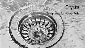  Presentation with waste water - Beautiful PPT layouts featuring waste disposal - water in sink backdrop and a light gray colored foreground