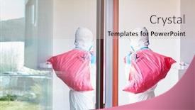  Presentation with hazardous waste - Colorful PPT layouts enhanced with waste-disposal-of-hazardous-waste backdrop and a soft green colored foreground