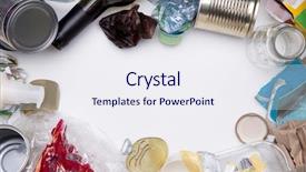  Presentation with waste - Cool new PPT theme with waste for refining on table backdrop and a  colored foreground