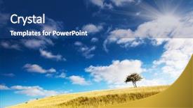  Presentation with waste - Audience pleasing PPT theme consisting of waste ground between georgia backdrop and a  colored foreground