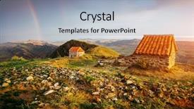  Presentation with kakheti - PPT theme with waste ground between georgia background and a light blue colored foreground