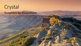  Presentation with kakheti - Slide deck with waste ground between georgia background and a coral colored foreground