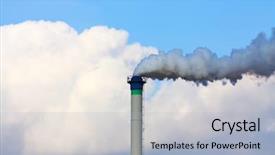  Presentation with waste - Slides with waste heat - chimney background and a light blue colored foreground
