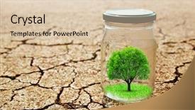  Presentation with environmental waste - Colorful presentation theme enhanced with waste heat - growing tree in a glass backdrop and a lemonade colored foreground