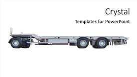  Presentation with waste - Beautiful presentation design featuring waste land - image of a trailer backdrop and a white colored foreground