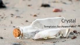  Presentation with waste - Amazing presentation design having waste land - message in the bottle washed backdrop and a light gray colored foreground