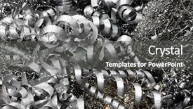  Presentation with waste - Beautiful PPT theme featuring waste metal chips backdrop and a dark gray colored foreground