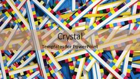  Presentation with waste - Slides having waste paper after printing cmyk background and a coral colored foreground